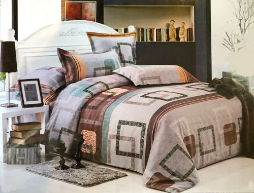 6 Piece Beautiful Queen Size Cotton Feel Duvet Cover Set