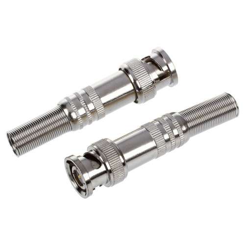 5pcs Solder Less Twist Spring BNC Male Connector Jack for Coaxial RG59 CCTV Camera