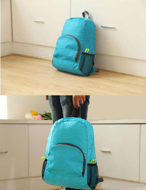 Waterproof Travel Light Weight Foldable Sports Backpack - Pink