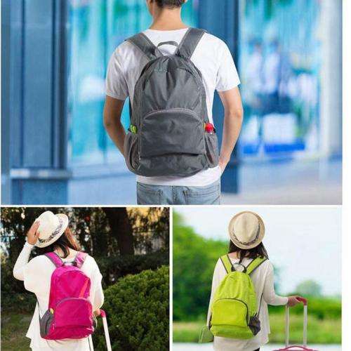 Waterproof Travel Light Weight Foldable Sports Backpack - Pink