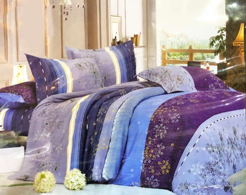 6 Piece Beautiful Queen Size Cotton Feel Duvet Cover Set