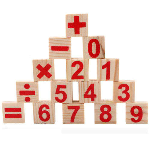 Wooden Educational Number Blocks with Sticks- Kids Educational Toy