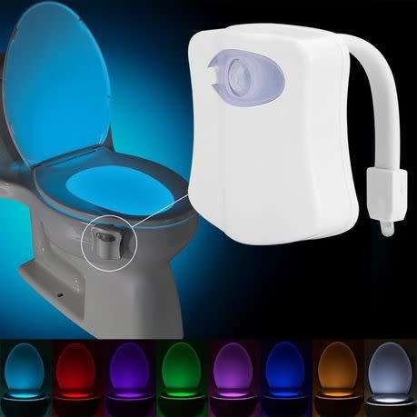 Body Sensing Automatic LED Motion Sensor Night Lamp Toilet Bowl Bathroom Light