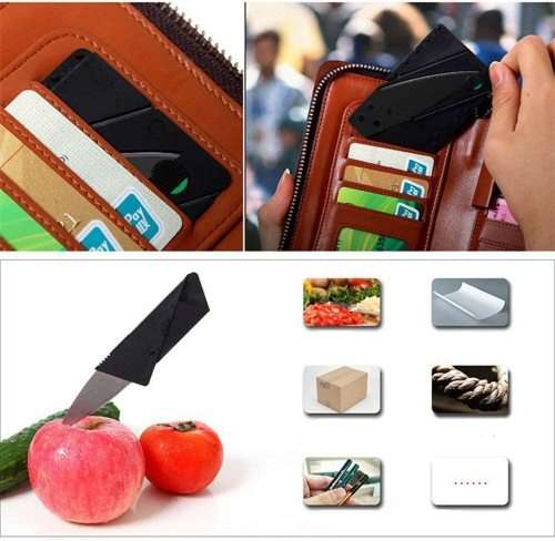 Credit Card Foldable Knife for Snorkeling, Hunting, Survival Rescue Army Knife