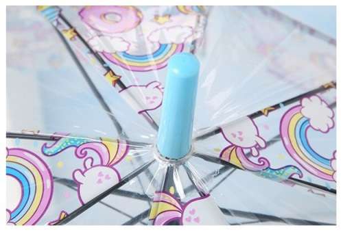 Transparent Unicorn Design Kids Umbrella - Assorted Color
