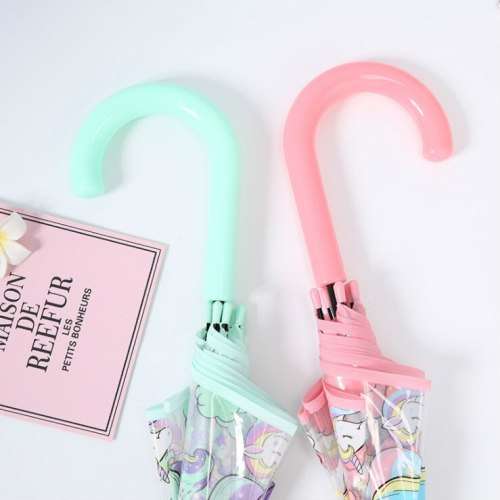 Transparent Unicorn Design Kids Umbrella - Assorted Color