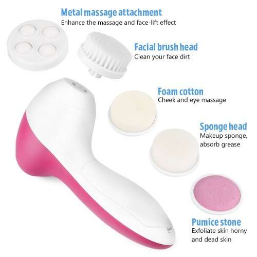 5-in-1 Portable Multi-Function Skin Care Electric Facial Massager