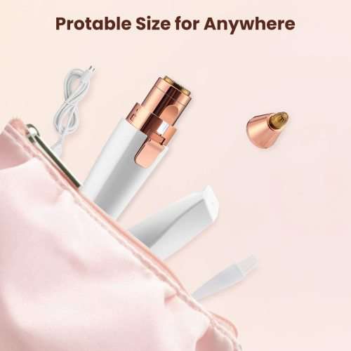 2-in-1 Painless Eyebrow Trimmer and Facial Hair Remover- Rechargeable