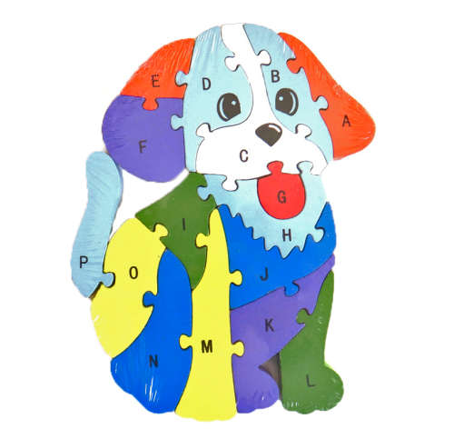 Wooden Jigsaw Puzzle Educational Toy with Alphabets and Numbers -  Choose from 8 designs