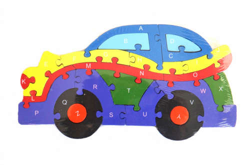 Wooden Jigsaw Puzzle Educational Toy with Alphabets and Numbers -  Choose from 8 designs