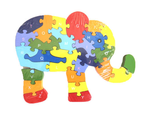 Wooden Jigsaw Puzzle Educational Toy with Alphabets and Numbers -  Choose from 8 designs