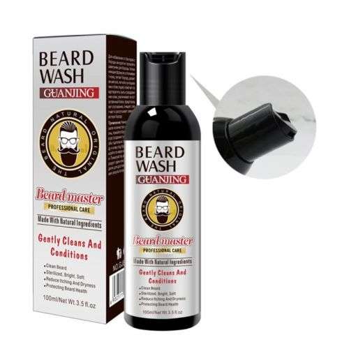 100ml Men Beard Shampoo Natural Beard Care Gentle Cleaning Softening Reduce Itching Moisturizing