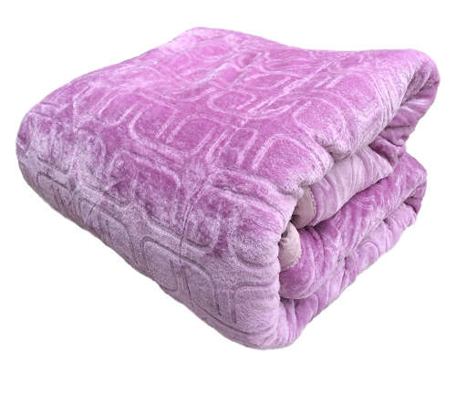Super Soft 3 PLY HEAVY Quality Mink & Embossed Blanket - Pink