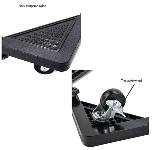 Adjustable Washing Machine Refrigerator Stand with 360° Wheels