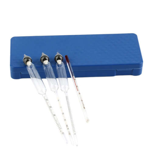 4 Pieces Alcohol Content 0-100% Hydrometer Alcohol Measure Tool & Thermometer