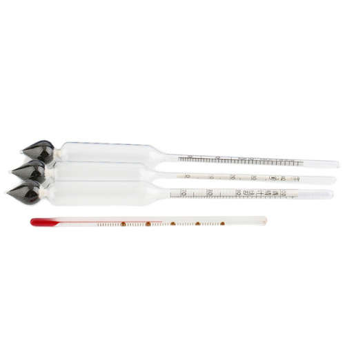 4 Pieces Alcohol Content 0-100% Hydrometer Alcohol Measure Tool & Thermometer