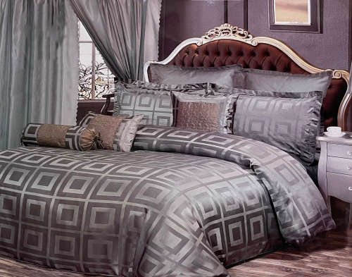 9 Piece King Size Grey Home bedding Comforter Set