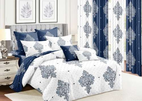 9 Piece Queen Size Navy Home bedding Comforter Set