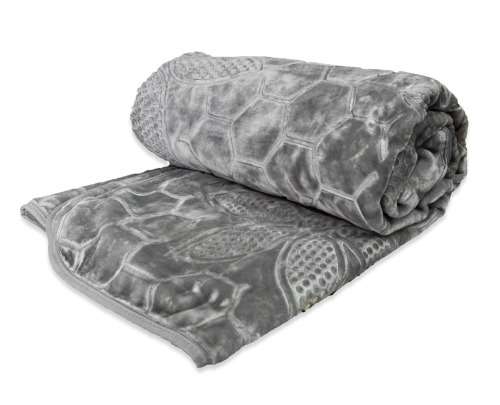 New Arrivals Super Soft Single PLY Heavy Quality Mink & Embossed Blanket Grey