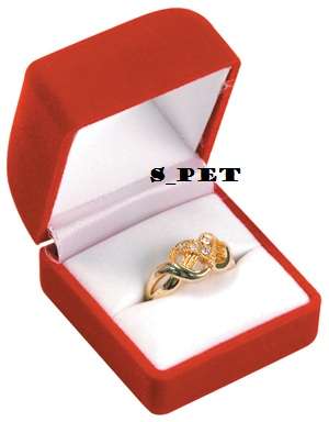 Red Velvet Ring Boxes For Jewelry Displays