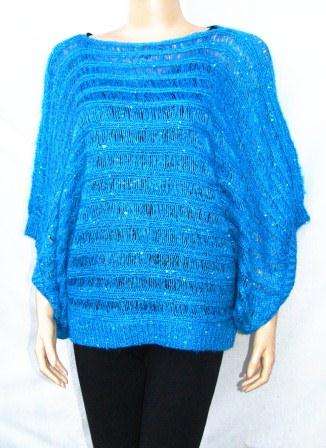 SALE - Turquoise Sequin Knit Jersey - Size: 34 & 36