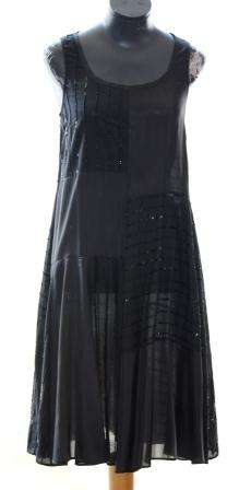 Hilton Weiner - Black Silk Sequin Dress - Size: 34 [FREE SHIPPING]