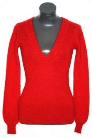 MANGO Basics Red Knit Sweater - Medium