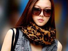 Animal Print Crush Cotton Scarf / Shawl / Wrap