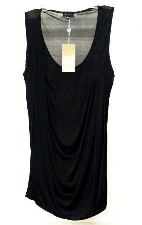 Jenni Button Black Drape Top - Sizes available: 30 & 32