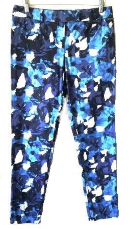 JENNI BUTTON Designer Printed Pants - Size: 34
