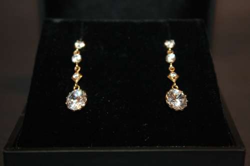 Arthur Kaplan 9ct Gold Dangling Earrings