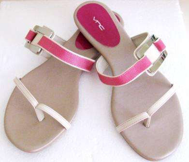 VINCCI Cream & Pink Designer Sandals - [Not available in SA]
