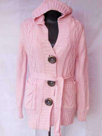 Pink Cable Fur Cardigan [Size 32/34]