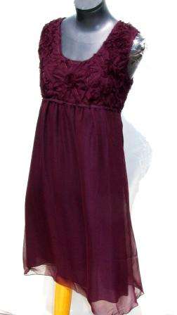 URBAN -Purple Applique Chiffon Dress - [Size: 34]