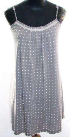 Coco Rose Polka Dot Grey Slip Dress - Size: 32/34