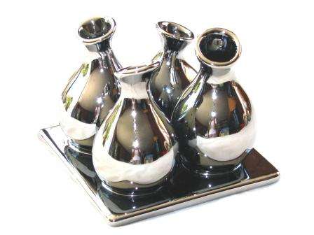 Silver Art Decor 4 Hole Vase