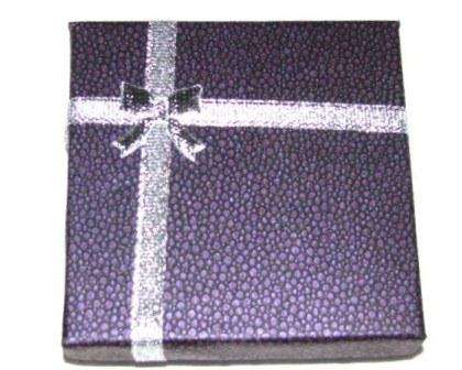 PURPLE Ring/Earrings/ Necklace Jewelery Box - 8.5 x 8.5 x 2.5cm