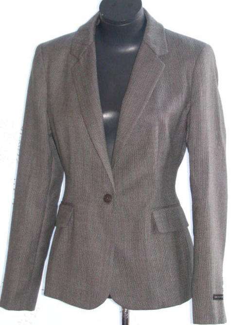 JENNI BUTTON - Wool Blazer Jacket - Size: 34