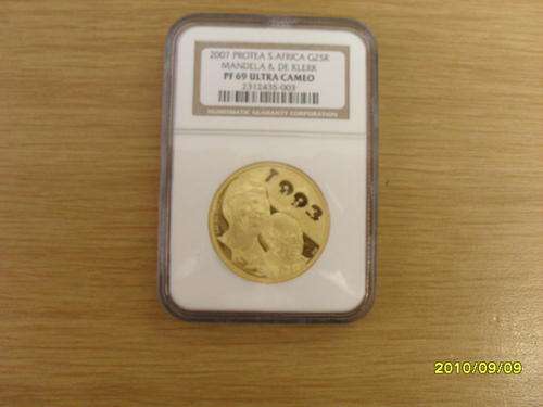 PF69 NGC GRADED ONE OUNCE MANDELA DE KLERK