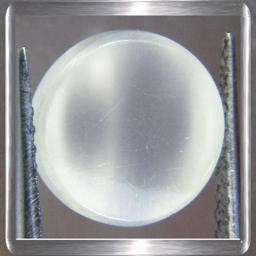 Natural Moonstone White 0.65ct Round Cabochon, Shinning Gemstone