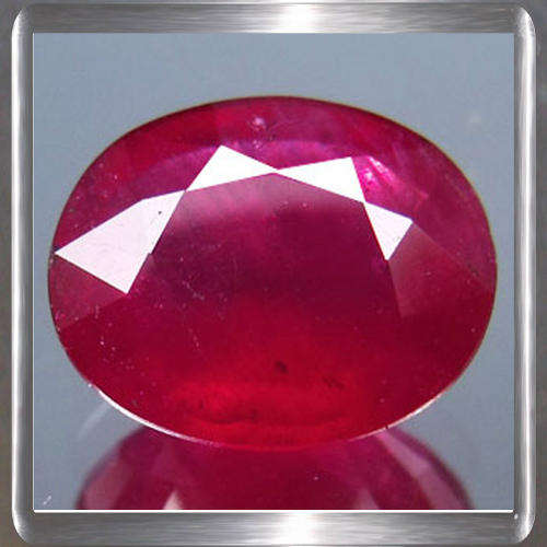 Natural Ruby Red 1.23ct Oval Cut, Beautiful Gemstone