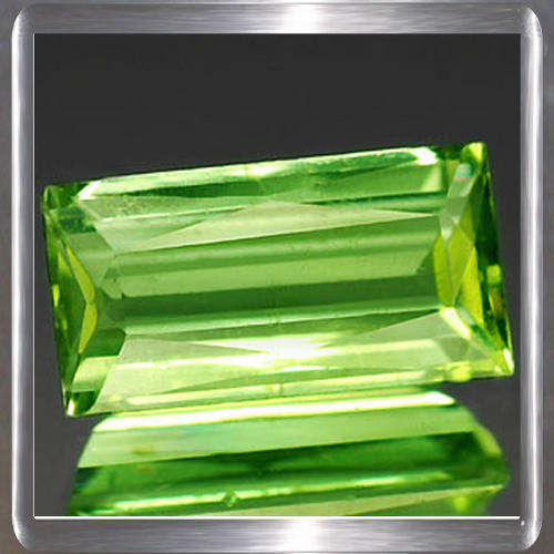 Natural Tourmaline Green 1.00ct Baguette Cut, Magnificent Gemstone