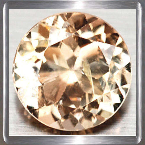Natural Topaz Light Champagne 0.99ct Round Brilliant Cut, Incredible Gemstone
