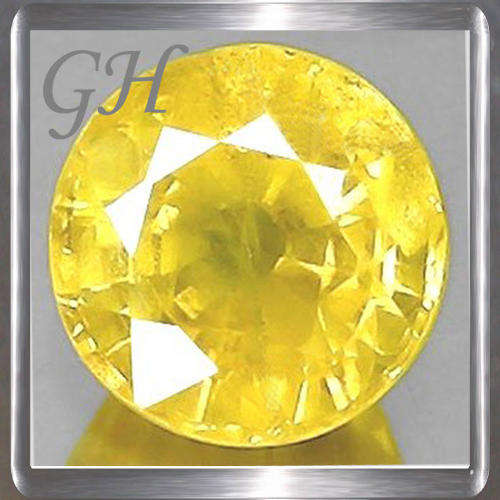 Natural Sapphire Yellow 0.22ct Round Cut, Classic Gemstone