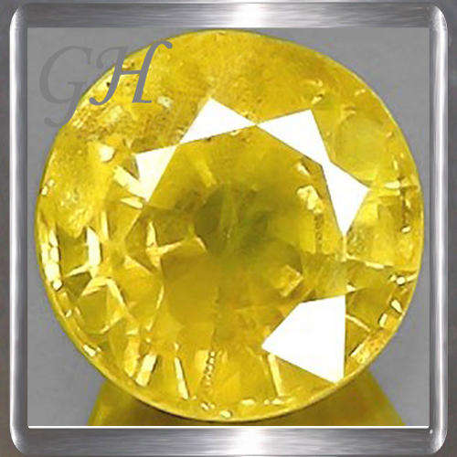 Natural Sapphire Yellow 0.27ct Round Cut, Attractive Gemstone