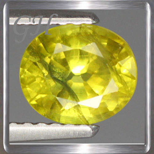 Natural Sapphire Yellowish Green 1.43ct Oval Cut