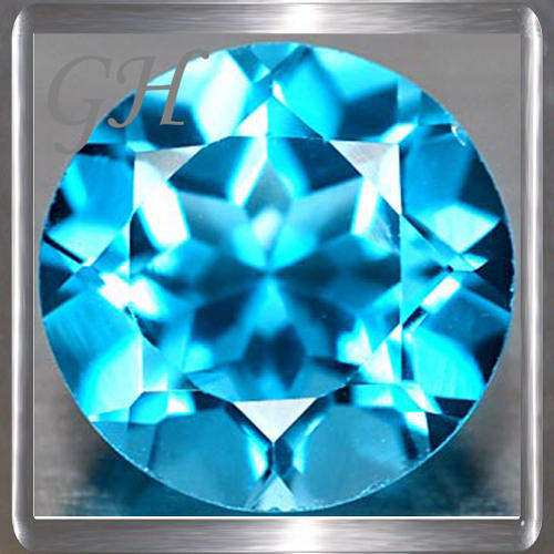 Natural Topaz Blue 1.06ct Round Brilliant Cut, Attractive Gemstone
