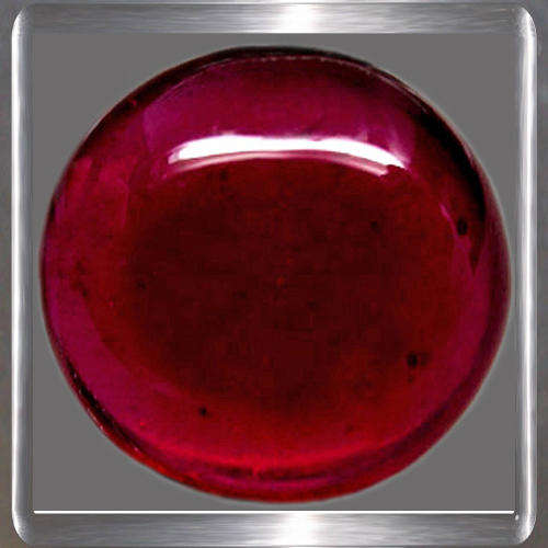 Natural Ruby Red 0.50ct Round Cabochon, Graceful Gemstone