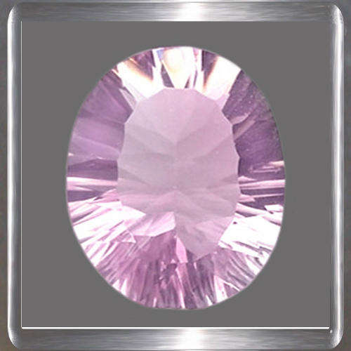Natural Fluorite Light Pink 4.66ct Oval Concave Cut