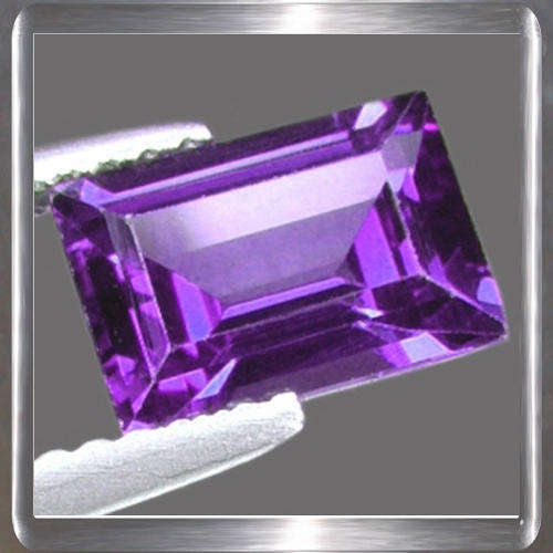 Natural Amethyst Purple 1.38ct Baguette Cut